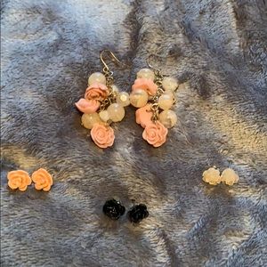 Rose Earrings with studs